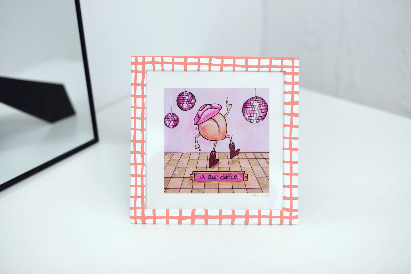 "A Bun Dance - Peach Version" signed art print