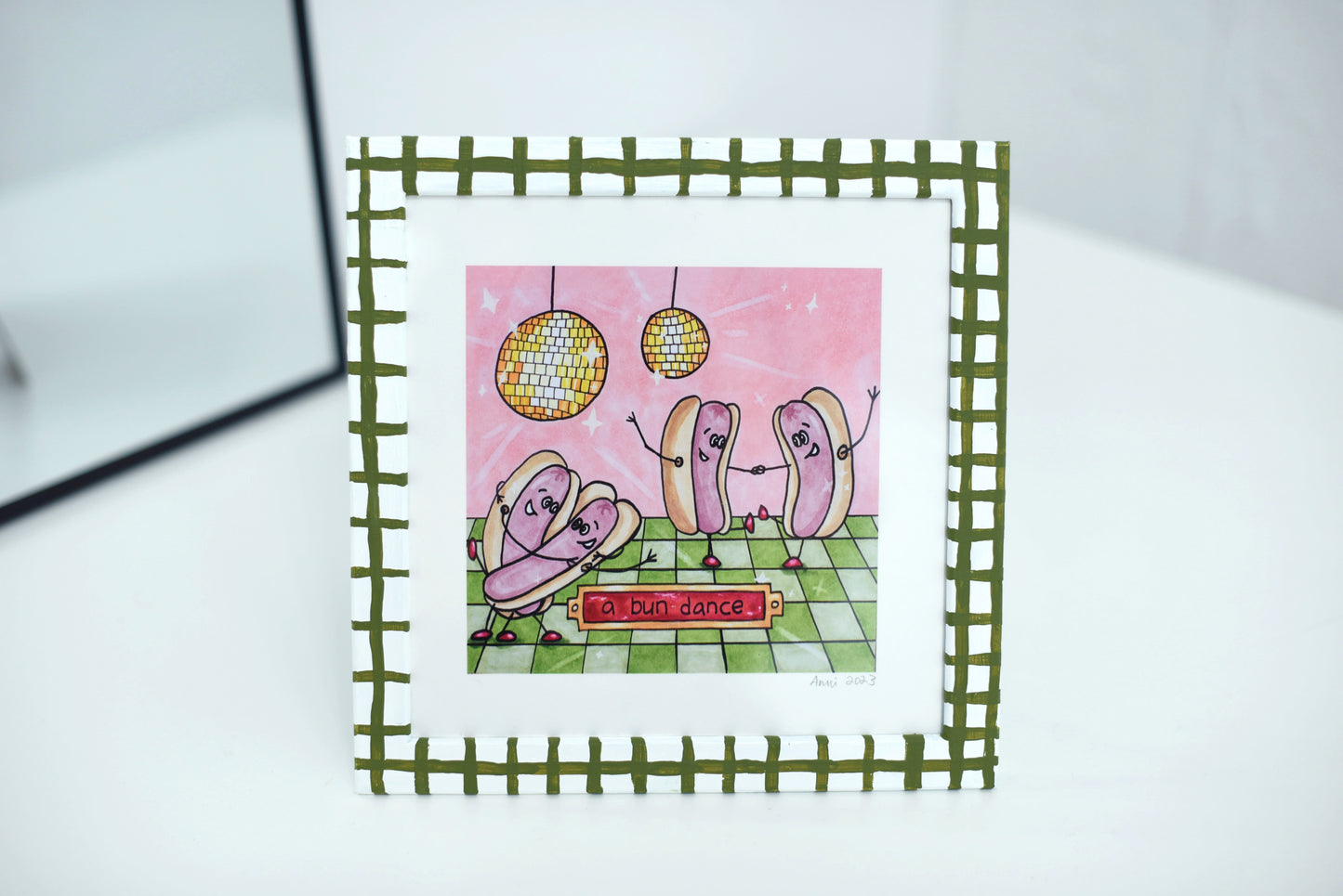 "A Bun Dance - Hotdog Version" signed art print