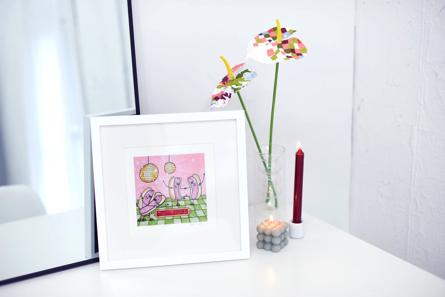 "A Bun Dance - Hotdog Version" signed art print